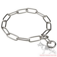 Collare a catena in acciaio cromato Salva Pelo, 4 mm per cane Collare a catena in acciaio cromato Salva Pelo, 4 mm per cane