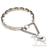 Collare a strozzo con punte in acciaio inox 3,3 mm per cane Collare a strozzo con punte in acciaio inox 3,3 mm per cane