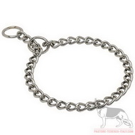 Collare a strozzo in acciaio cromato, 3,5 mm per Pastore tedesco Collare a strozzo in acciaio cromato, 3,5 mm per Pastore tedesco