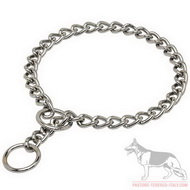 Collare a strozzo in acciaio cromato, 3 mm per Pastore tedesco Collare a strozzo in acciaio cromato, 3 mm per Pastore tedesco