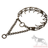 Collare a strozzo con punte con copertira di rame "Antic", 3 mm Collare a strozzo con punte con copertira di rame "Antic", 3 mm