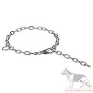 Collare a catena in acciaio cromato con moschettone, 3 mm Collare a catena in acciaio cromato con moschettone, 3 mm