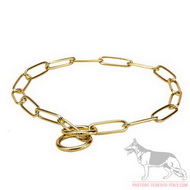 Collare a strozzo in ottone, 3 mm per Pastore tedesco Collare a strozzo in ottone, 3 mm per Pastore tedesco
