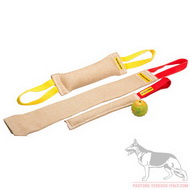 Kit di 3 salamotti da mordere in juta+palla in omaggio per cane Kit di 3 salamotti da mordere in juta+palla in omaggio per cane