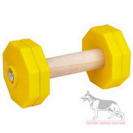 Manubrio con doppi dischi gialli, 1 kg per gare di IGP Manubrio con doppi dischi gialli, 1 kg per gare di IGP