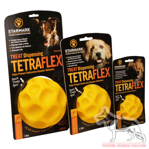 Palla di gomma Tetraflex per gioco con Pastore tedesco