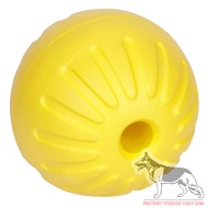 Palla galleggiante gialla diametro 9 cm per Pastore tedesco