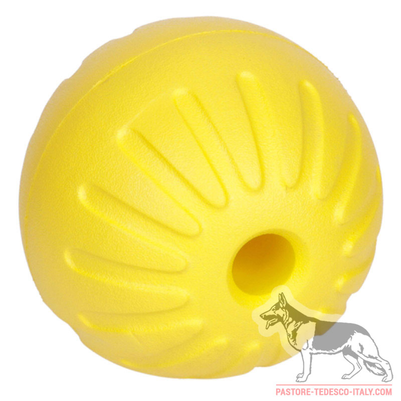 Palla galleggiante gialla diametro 9 cm per Pastore tedesco - Clicca l'immagine per chiudere