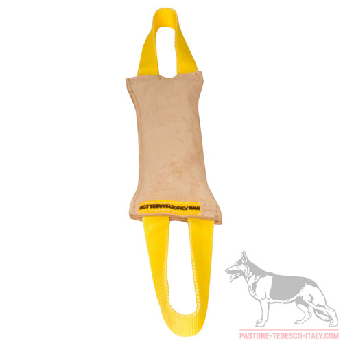 Salsicciotto da mordere in pelle con due maniglie - Clicca l'immagine per chiudere