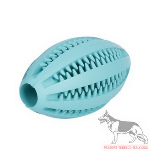 Palla dentale di gomma per Pastore tedesco "Denta Rugby Ball" - Clicca l'immagine per chiudere
